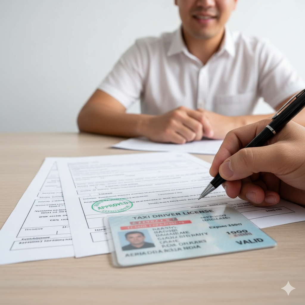 Taxi license and legal documents